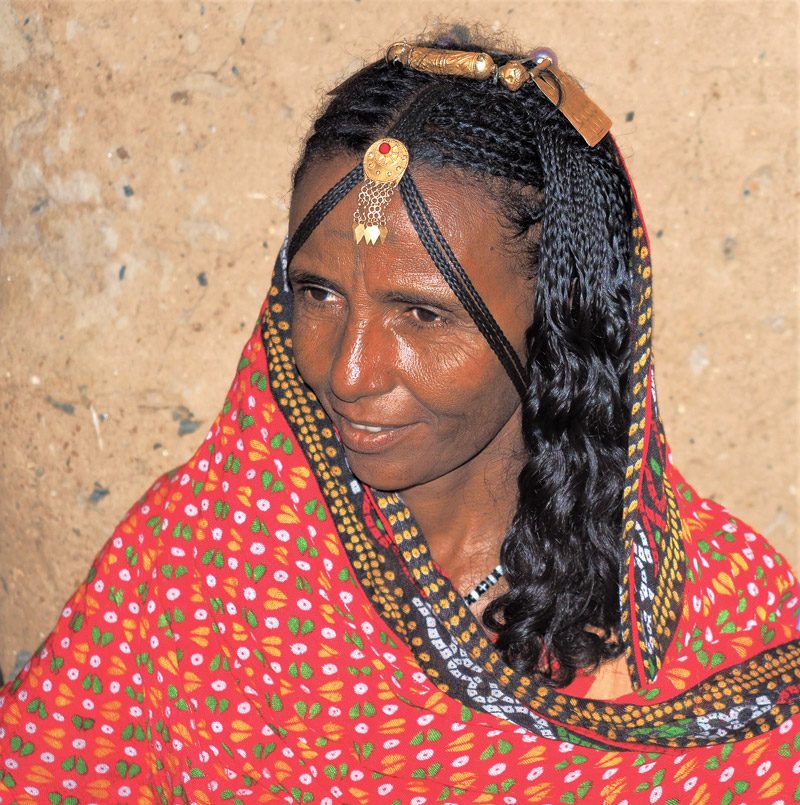 meeting costumed tigrai woman during trip to Eritrea