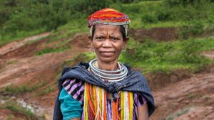 meeting with Bonda people during ethnographic trip to India
