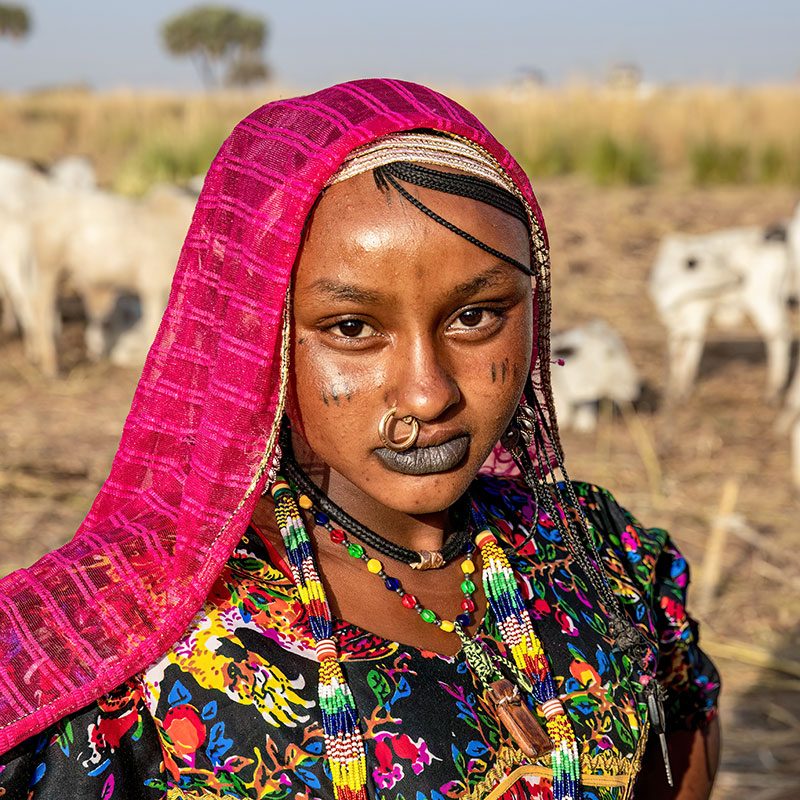 meeting with Fulani people during anthropological trip to Chad